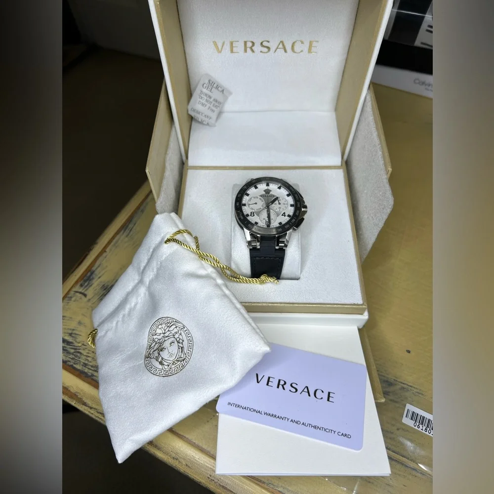 Versace Sport Tech Stainless Steel & Silicone Strap Watch - Picture 2 of 9